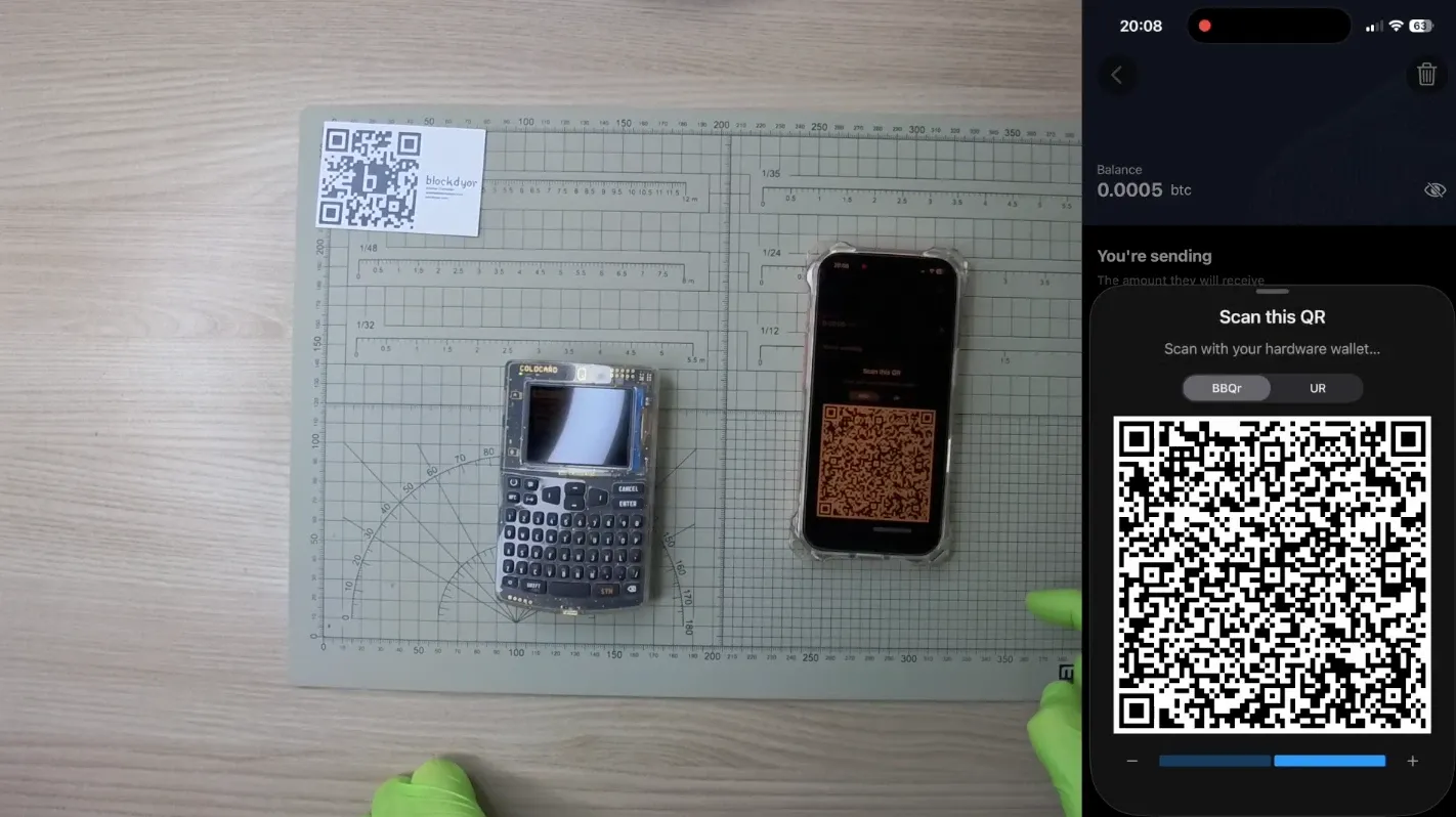 COLDCARD Q Sending Funds Step 3