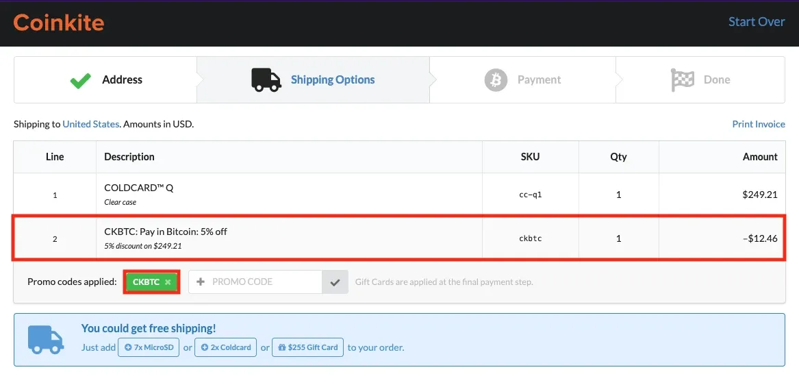 How to Buy the COLDCARD Q Step 5