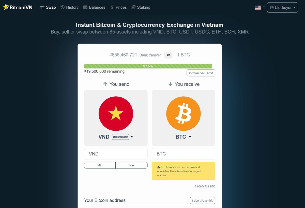 BitcoinVN Review 2025: Buy BTC With Vietnamese Dong (VND) Easily