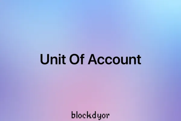 Unit Of Account