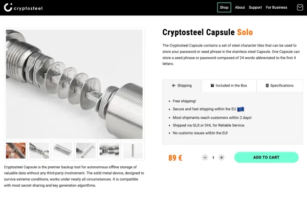 Cryptosteel Capsule Review