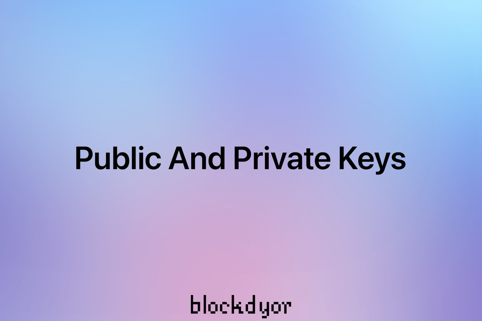 Public And Private Keys