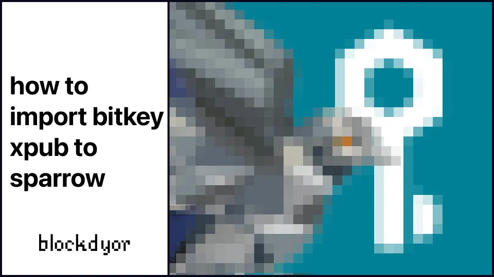 How To Import Bitkey XPUB To Sparrow Wallet