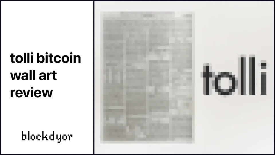 Tolli bitcoin wall art review